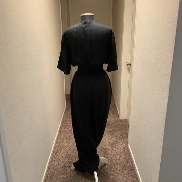 21. Reformation Black Jumpsuit with Sophisticated Wide-Leg Style Size 10 - Picture 7 of 13